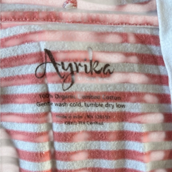 Women's Hooded Striped Lite Weight Jersey Robe - Picture 4 of 5